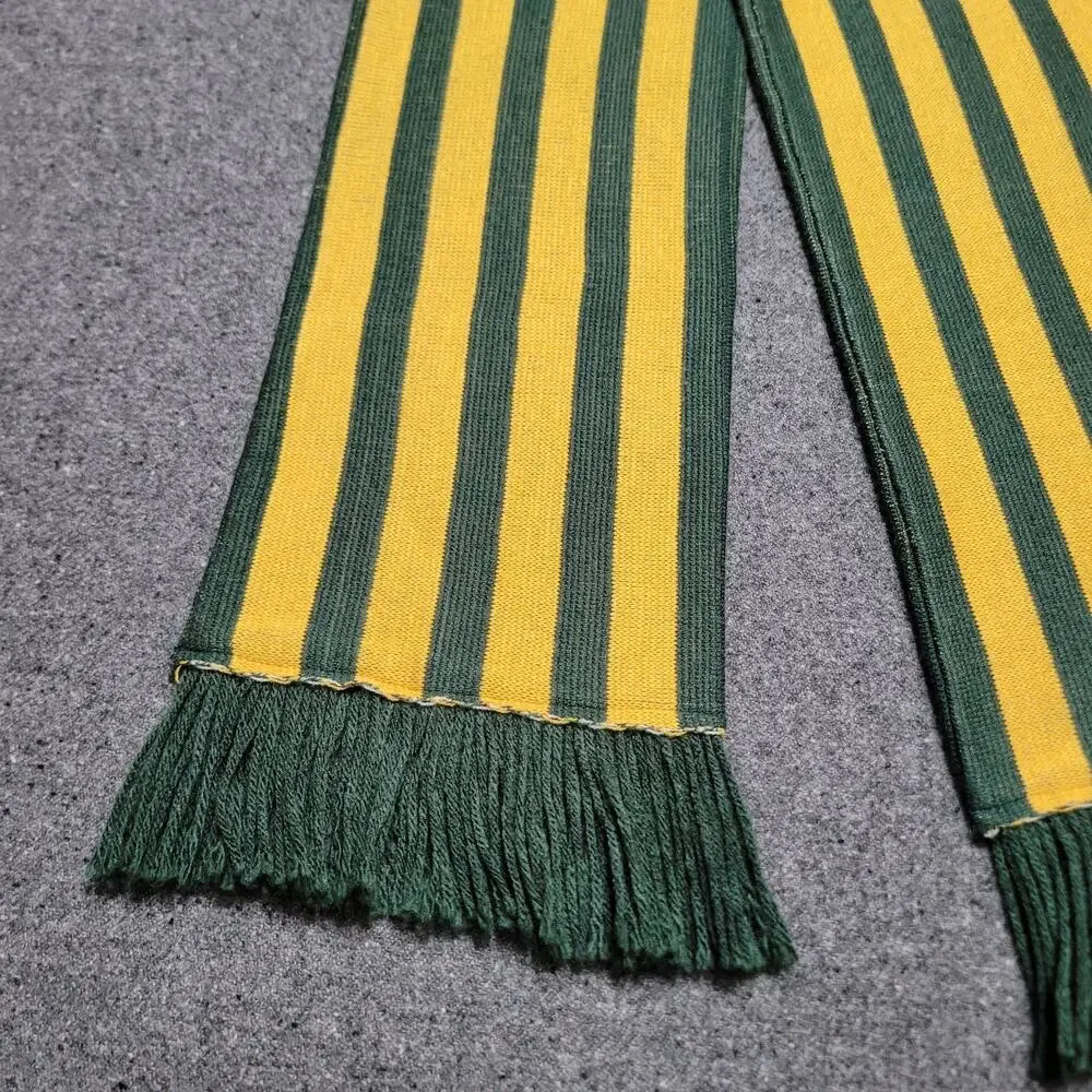 Vintage Y2K Green Bay Packers Scarf Adult Green Yellow Reebok Throwback Winter